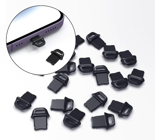 20 Pcs iPhone Dust Plugs, Lightning Charging Port Cover for iPhone 14 Pro Max/ 13 12 11, iPad AirPods, Charger Port Plug Cleaner Protector with 2 Cleaning Brushes - size: Lightning Port