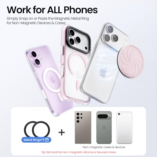 ORNARTO Vortuxe for MagSafe Phone Grip with Kickstand, Chalk Pink - color: Chalk Pink