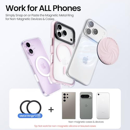 ORNARTO Vortuxe for MagSafe Phone Grip with Kickstand, Chalk Pink - color: Chalk Pink
