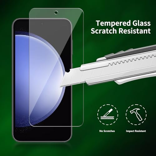 2 Pack for Samsung Galaxy S23 FE/SM-S711U Screen Protector, Tempered-Glass, Micro-curved Edges, Case Friendly, Bubble Free, HD Clear, Easy Installation - size: Galaxy S23 FE
