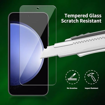 2 Pack for Samsung Galaxy S23 FE/SM-S711U Screen Protector, Tempered-Glass, Micro-curved Edges, Case Friendly, Bubble Free, HD Clear, Easy Installation - size: Galaxy S23 FE