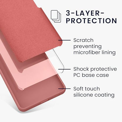 kwmobile Case Compatible with Google Pixel 7 Pro Case - TPU Silicone Phone Cover with Soft Finish - Winter Rose - color: Winter Rose, size: Pixel 7 Pro