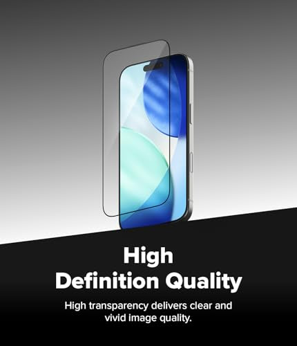 Ringke for iPhone 17 Screen Protector [Easy Slide, 2 Pack] | Easy Installation with Alignment Tool, Case Friendly Premium 9H Hardness Tempered Glass - size: iPhone 17