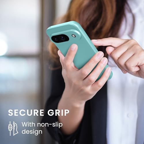 kwmobile Case Compatible with Google Pixel 9 Case -Soft TPU Back Phone Cover - with Metallic Look - Metallic Mint Green - color: Metallic Mint Green, size: Pixel 9