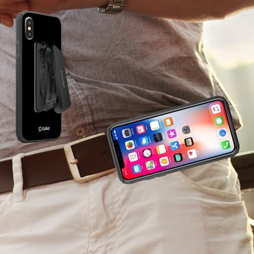 Belt Clip Cell Phone Holder – 3M Adhesive Belt Clip Phone Holster GPS, Walkie-Talkie Compatible with iPhone 14 Pro Max Plus 13 12 11 Galaxy Z Fold, Z Flip S22 S21 Google Pixel LG Moto