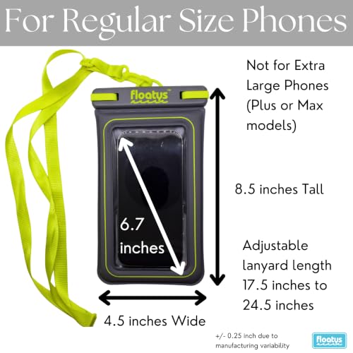 Floating Waterproof Phone Pouch for Regular Size Phones | Single (Grey) - color: Grey