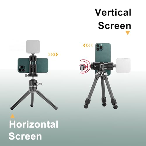 Aluminum Phone Tripod Mount with Cold Shoe & ARCA-Swiss Quick Release