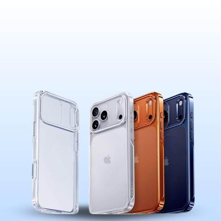 Clear Armor Hybrid Case for iPhone 17 Pro Max – Transparent Cover Supports Wireless Charging, Anti-Yellowing Shockproof Bumper with Camera & Screen Protection
