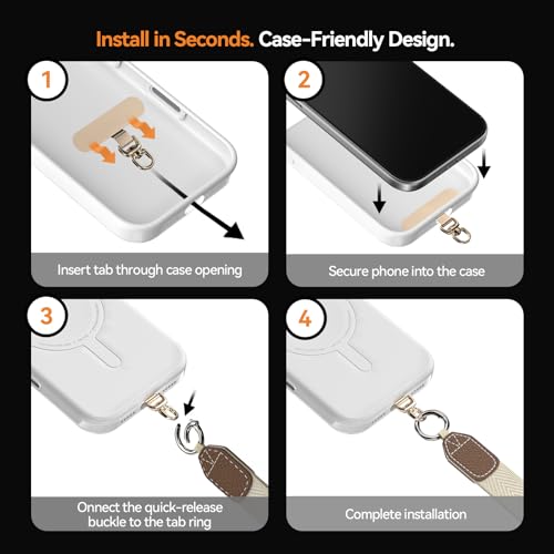 Phone Lanyard with Wallet, Adjustable Crossbody Phone Strap(Beige) - color: Beige