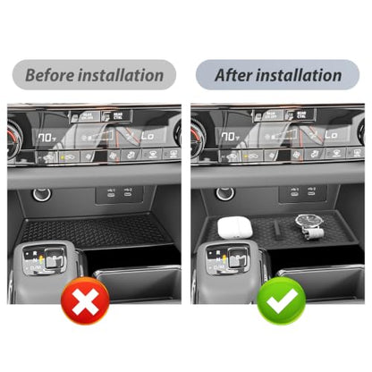 SKTU for 2026 Nissan Pathfinder Wireless Charging Mat 2026+ Pathfinder SV Wireless Charging Pad Nissan Pathfinder 2026 Accessories Rubber Non-Slip Console Mat (Only for Pathfinder SV) - color: 2026+ Pathfinder SV Wireless Charging Mat