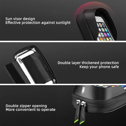 ROCKBROS Bike Bag Top Tube Phone Bag Front Frame Waterproof Touchscreen