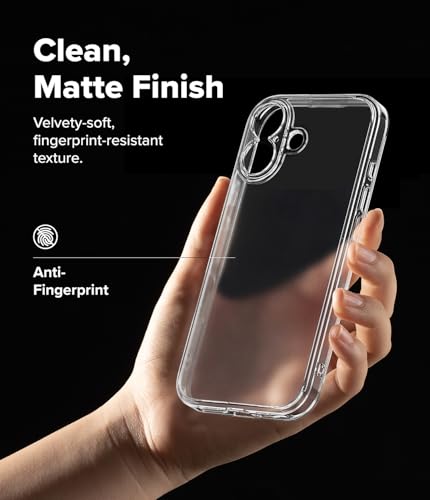 Ringke for iPhone 17 Case [Fusion Matte Clear] | Oil & Dirt Resistant, Anti-Fingerprint Technology Prevents Oily Smudges, Frosted Coating Feels Velvety Soft - size: iPhone 17