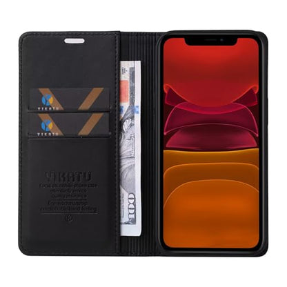 Caseurban Compatible with iPhone 11 Wallet Case PU Leather Flip Folio Case with Card Holder Magnetic Closure Shockproof Protective Phone Cover Black - color: Black, size: iPhone 11