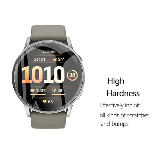 Anoowkoa 4 Pack Compatible with Garmin Venu 4 45mm/Gamin Venu 3 45mm Screen Protectors [Non-Glass] Premium Soft Film Full Coverage.High Definition.Scratch-resistant,drop-proof.Easy to install - color: Garmin Venu 4 45mm