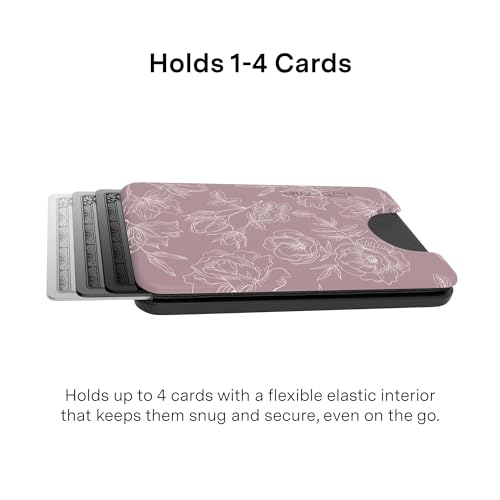 VELVET CAVIAR compatible with MagSafe Wallet - Magnetic Card Holder - color: Dusty Rose Floral