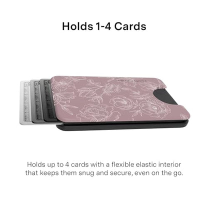 VELVET CAVIAR compatible with MagSafe Wallet - Magnetic Card Holder - color: Dusty Rose Floral