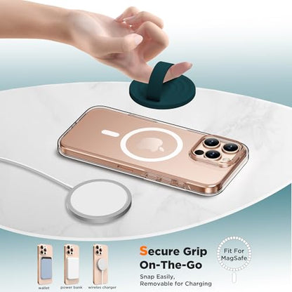 Magnetic Phone Grip for MagSafe, Silicone Ring Grip, Dark Green - color: Dark Green