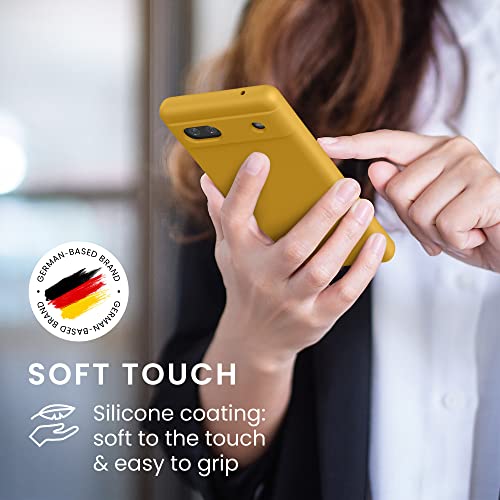 kwmobile Case Compatible with Google Pixel 6a Case - TPU Silicone Phone Cover with Soft Finish - Mango - color: Mango, size: Pixel 6a