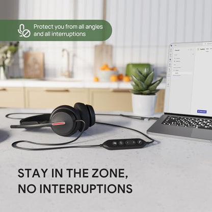 Yealink UH46 Wired Headset,USB-C/A,3-Mic AI Noise Cancelling,Inline Control