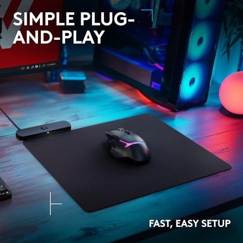 Logitech G POWERPLAY 2 Wireless Charging Mouse Pad - Black - size: Large