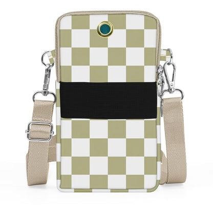 BIAOTIE Lightweight Small Crossbody bags Cell Phone Purses Travel Pouch Shoulder Bag for Women - color: Beige Check
