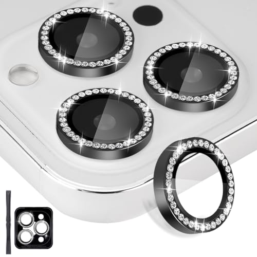 Camera Lens Protector for iPhone 16 Pro/16 Pro Max, Diamond Black - color: Diamond Black