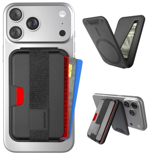 Smartish MagSafe Wallet, Side Hustle Flip, Card Holder, Grip & Stand, Black - color: Black Tie Affair, size: Flip - Grip & Kickstand