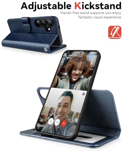OCASE for Samsung Galaxy S26 Detachable Wallet Case with Card Holder, [2 in 1] PU Leather Flip Folio Case with RFID Blocking Stand Wrist Strap Shockproof Phone Cover 2026, Blue - color: Blue, size: Samsung Galaxy S26