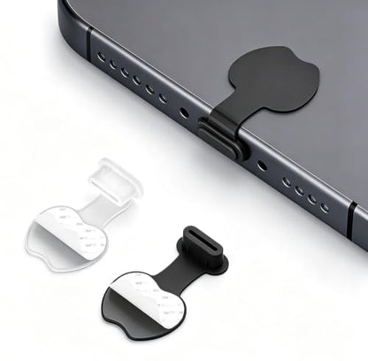 10 Packs USB C Dust Plugs Anti Loss Dust Cover for iPhone 18 Pro Max -Black