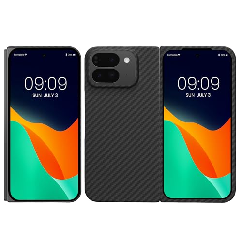 kalibri Aramid Fiber Case Compatible with Google Pixel 10 Pro Fold - Case Super Slim Strong Protective Phone Cover - Black Matte - size: Pixel 10 Pro Fold
