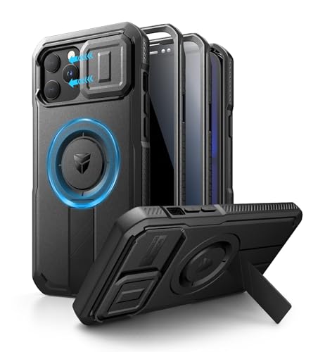 Dexnor for iPhone 13 Pro Max/12 Pro Max Case with Slide Camera Cover & Adjustable Kickstand & Privacy Screen Protector, Compatible with MagSafe Rugged Bumper Case Protective Cover 6.7 Inch,Black - color: Privacy Black, size: IPhone 13 Pro Max/12 Pro Max