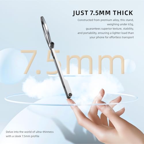 Ultra-Thin Magnetic Phone Tripod for iPhone 18 17 16 15 14 13 12, Sliver - color: Silver