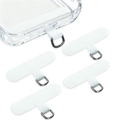 Fannoday Phone Tether Tab, 4 Pcs Universal Phone Lanyard Tab Used with Crossbody Strap, for Cell Phone Cases - color: White