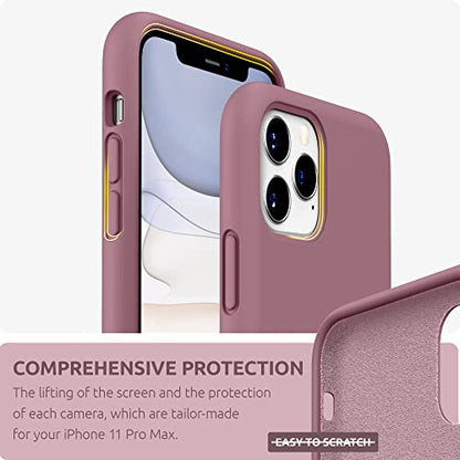SURPHY Compatible with iPhone 11 Pro Max Case 6.5 inches, Thickened Liquid Silicone Phone Case (with Microfiber Lining) for iPhone 11 Pro Max 2019, Lilac Purple - color: Lilac Purple