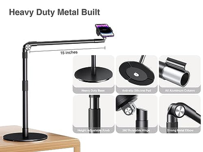 elitehood Overhead Phone Stand, Overhead Tripod for iPhone Desk Recording - style: Desk Stand