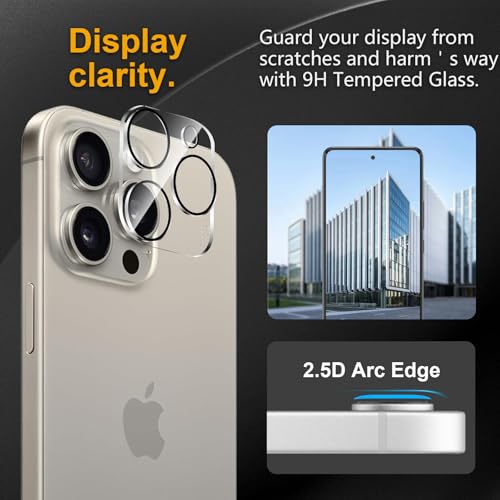 3 Pack Camera Lens Protector for iPhone 14 Pro Max/15 Pro Max - size: iPhone 14 Pro/ 14 Pro Max