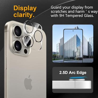 3 Pack Camera Lens Protector for iPhone 14 Pro Max/15 Pro Max - size: iPhone 14 Pro/ 14 Pro Max