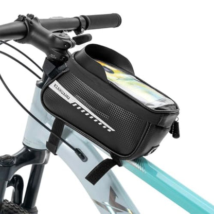 Bike/Bicycle Phone Front Frame Bag, Waterproof Handlebar Bags, Bike Phone Mount Holder, Cycling Pouch with Touchscreen, Bikes Accessories for Men/Women Under 7"