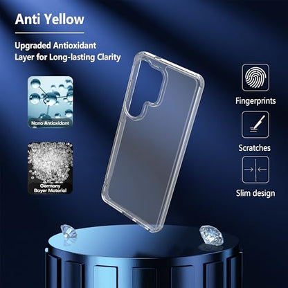 Anoowkoa Designed for Samsung Galaxy S26 Ultra Case + 2 Pack Galaxy S26 Ultra Screen Protector Tempered Glass.[Military Grade Protection] Slim,Transparent,Shockproof，Anti-Scratch -Clear - color: Samsung Galaxy S26 Ultra