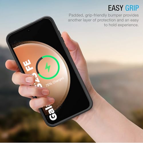 Battery Case for Galaxy S23 FE,12000mAh Portable Protective Smart Wireless Charging Case Support Carplay Compatible with Galaxy S23 FE(6.4 inches)Rechargeable Extended Battery Charger Case(Black) - size: for Galaxy S23 FE