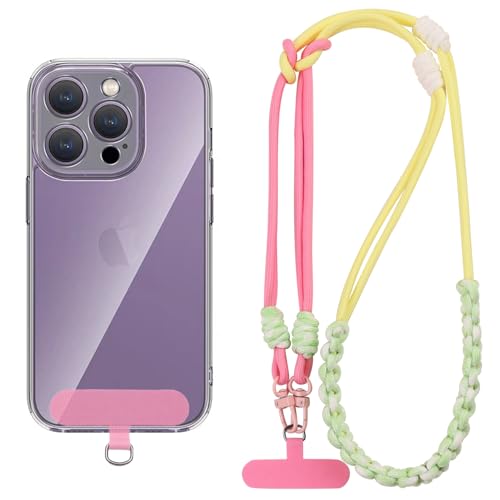 Braided Universal Phone Lanyard, Crossbody Strap Cell Phone Neck Strap with Tether Tab for Outdoor (Style 1)
