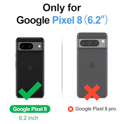 SkyEagle Compatible Magsafe 2 in 1 Detachable Google Pixel 8 Wallet Case with Card Holder Women Men,Magnetic PU Leather RFID Blocking Flip Kickstand Credit Slots,Phone Case for Pixel 8 6.2",(Black) - color: Black, size: Google Pixel 8 - 6.2"