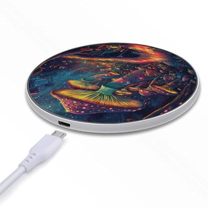 Mushroom Wireless Charger Anti-Slip Wireless Charging Pad Slim Charger Mat for Men Women