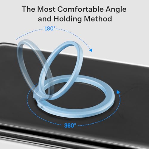 CoBak Magnetic Metal Ring Holder for Phone/Kindle/Tablet - color: Blue Ring