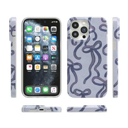 Casely iPhone 14 Pro Case | Love Me Knot | Blue Bow | Compatible with MagSafe | Classic Ultra Slim Design - color: Love Me Knot | Blue Bow, size: iPhone 14 Pro