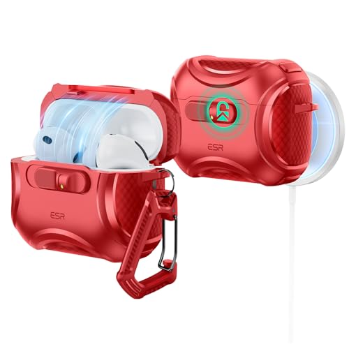 ESR for AirPods Pro 3 Case (2025), Compatible with MagSafe, Red - color: Red, size: AirPods Pro 3 Case