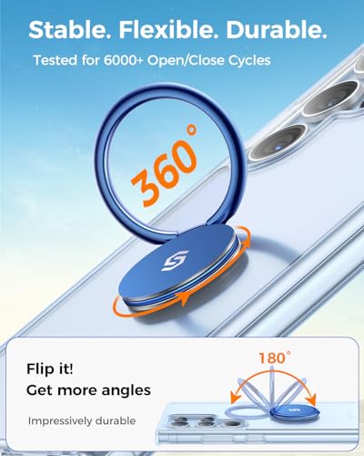 SYNCWIRE Adhesive Phone Ring Holder, Cell Phone Grip, iPhone Ring Stand - color: Deep Sea Titanium Blue, size: 1 Pack