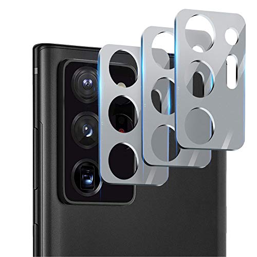 Suoman 3-Pack for Samsung Note 20 Ultra Camera Lens Protector - [Aluminum alloy] [Does not Affect Night Shots] 9H Hardness Tempered Glass Film - Silver - color: Silver