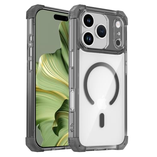 Compatible for iPhone 17 Pro Case 6.3" Magnetic Clear [Compatible with Magsafe] [15FT Military-Grade Protective] Heavy Duty Shockproof for iPhone 17 Pro Cover 2025 Black - color: Black, size: For iPhone 17 Pro Case 6.3"