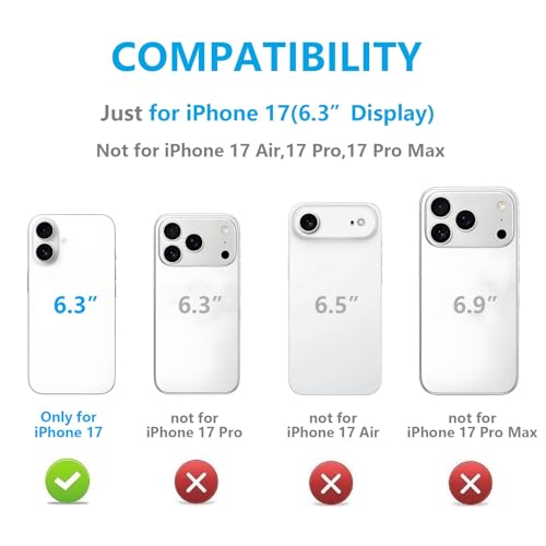 ONETOP for iPhone 17 Wallet Case with Credit Card Holder,Purple | Kickstand,ID/Cash Holder,Case Wallet with Card Slots,Double Magnetic Clasp,Durable PU Leather Shockproof Cover for Women Men - color: Purple
